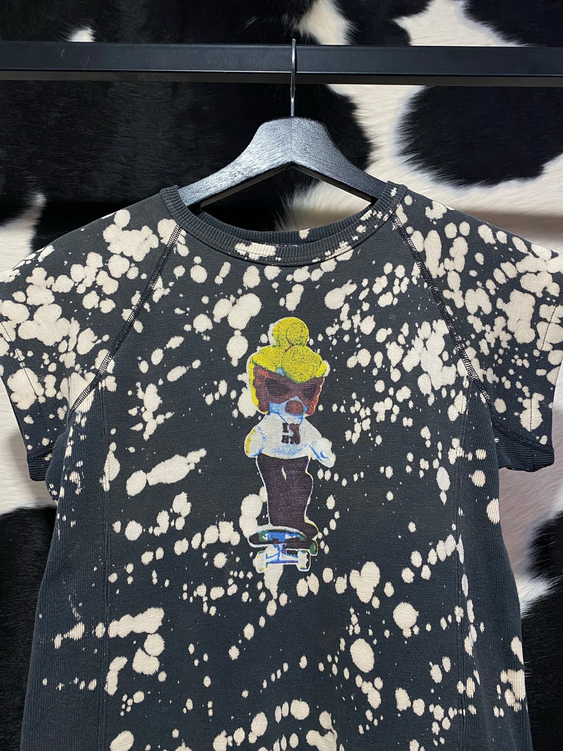 Hysteric glamour 캐릭터 프린팅 블리치 반팔티셔츠 상품이미지2