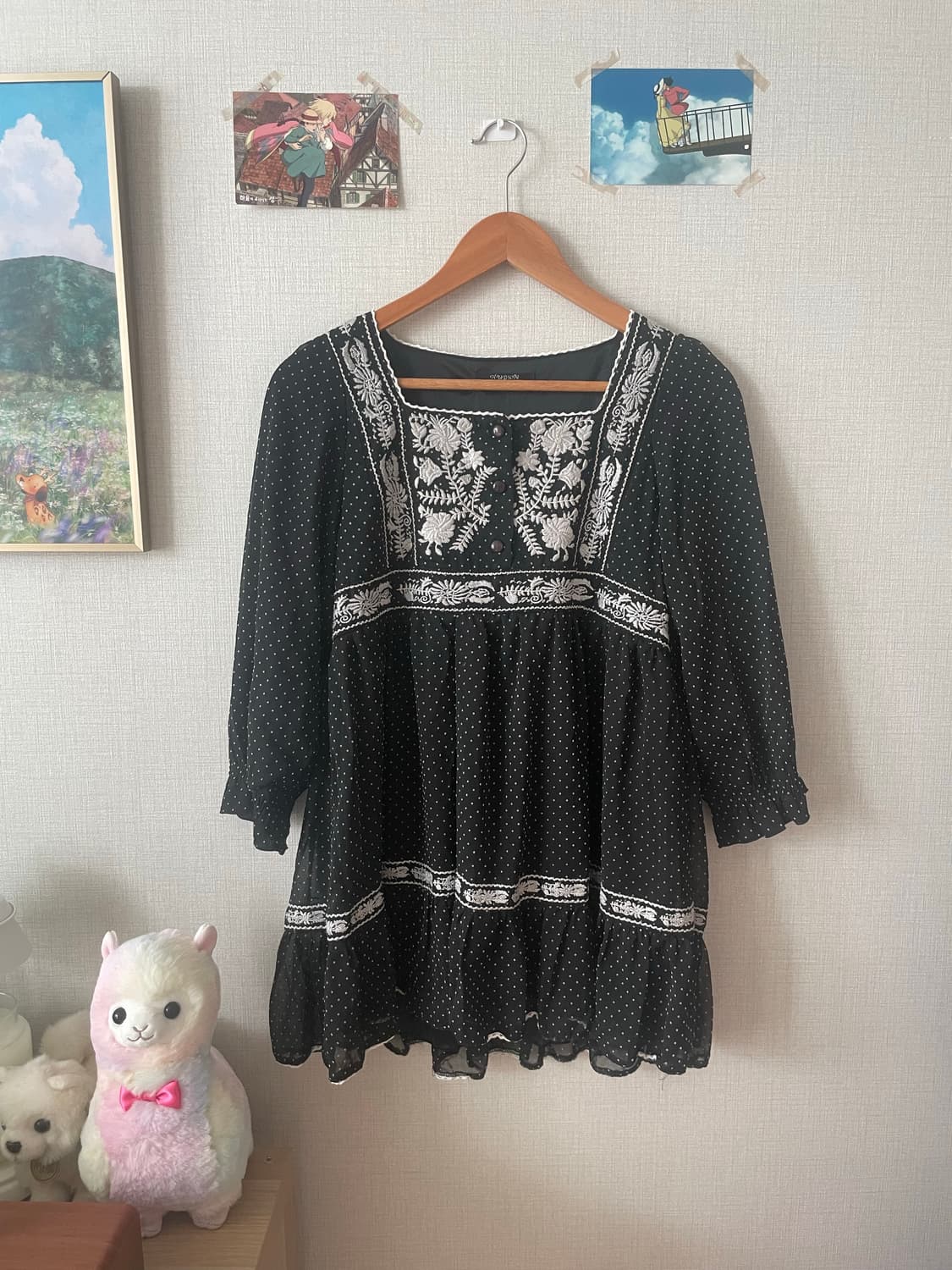 모리걸 무채색 사와코 set (착용샷) 상품이미지2