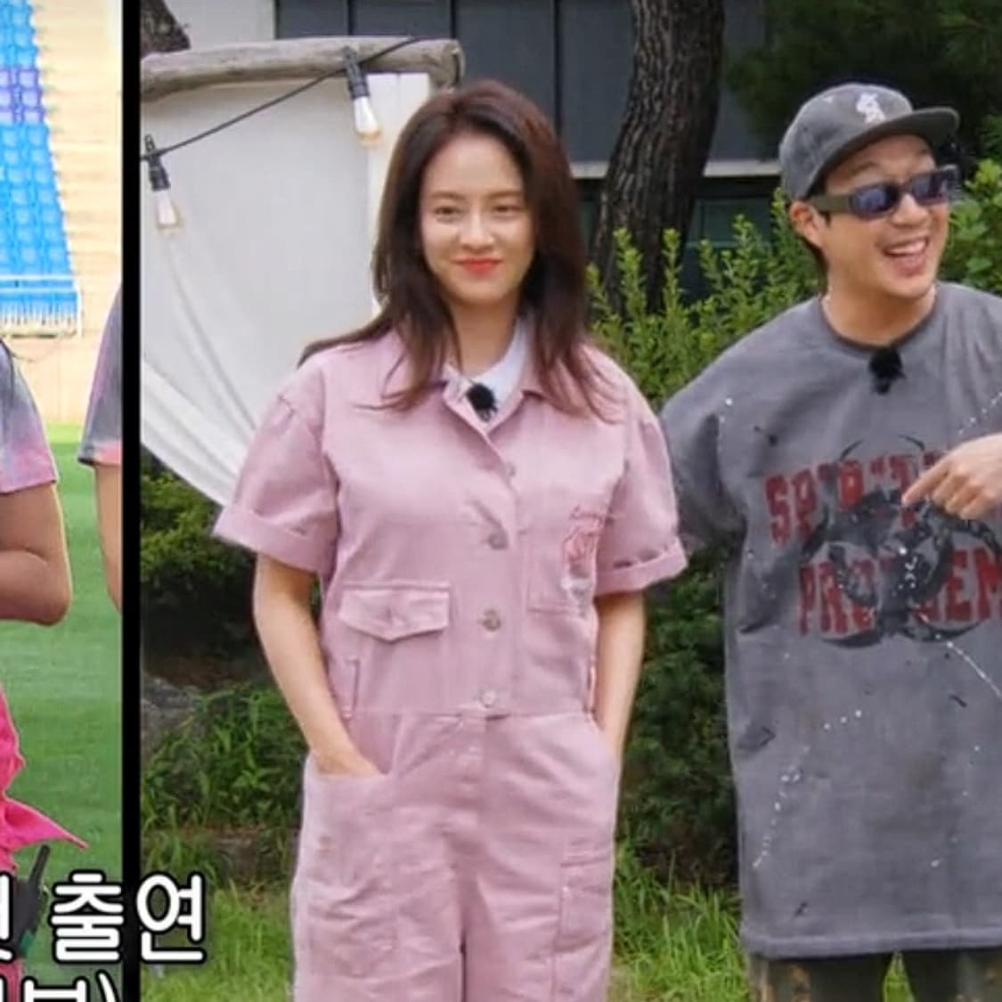 럭키슈에뜨 자수 포인트 핑크 데님 점프수트 상품이미지5