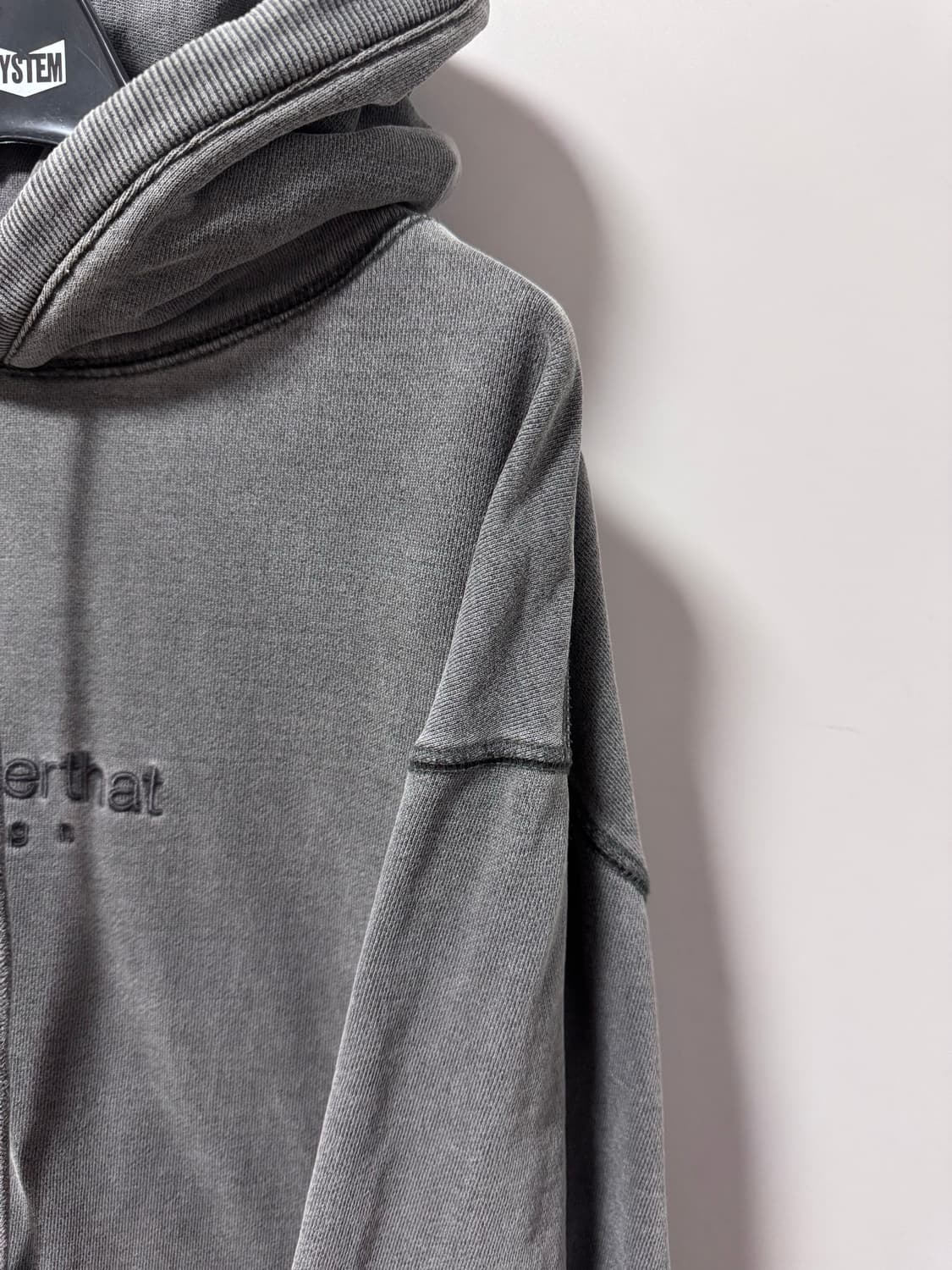 디스이즈네버댓 워싱 차콜 후드 티셔츠 상품이미지7