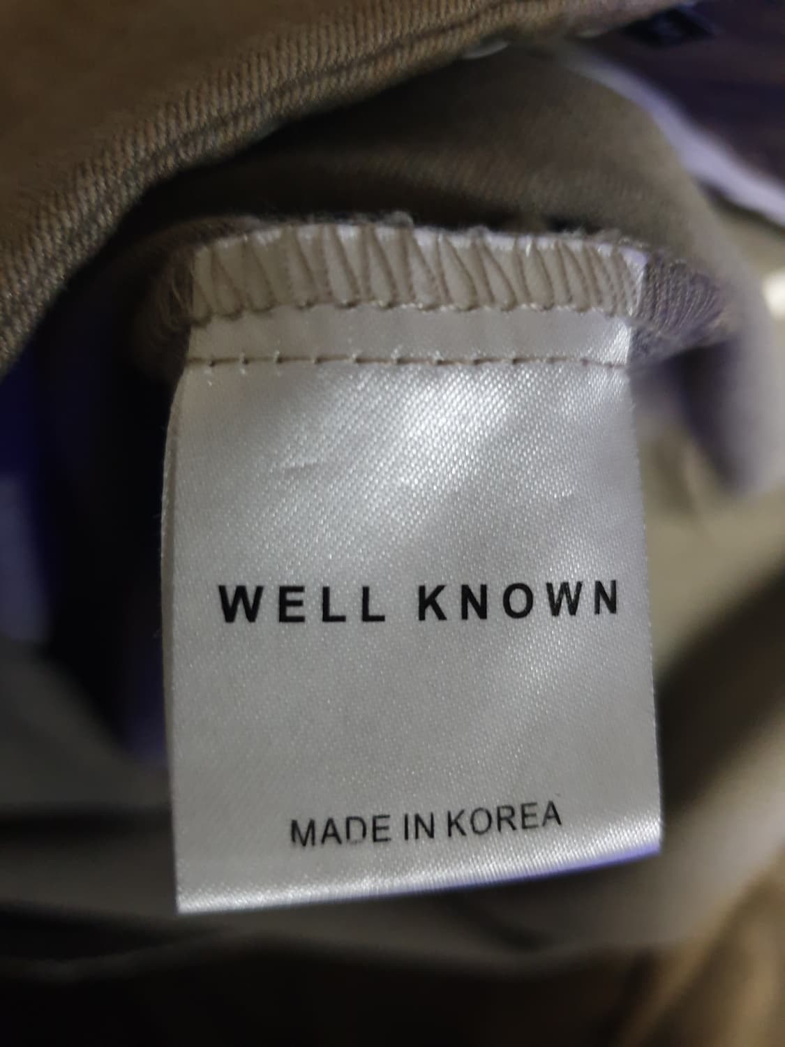 (단종매물) 웰노운 투턱 벨티드 와이드 슬랙스 그레이 브라운 (M) 상품이미지5