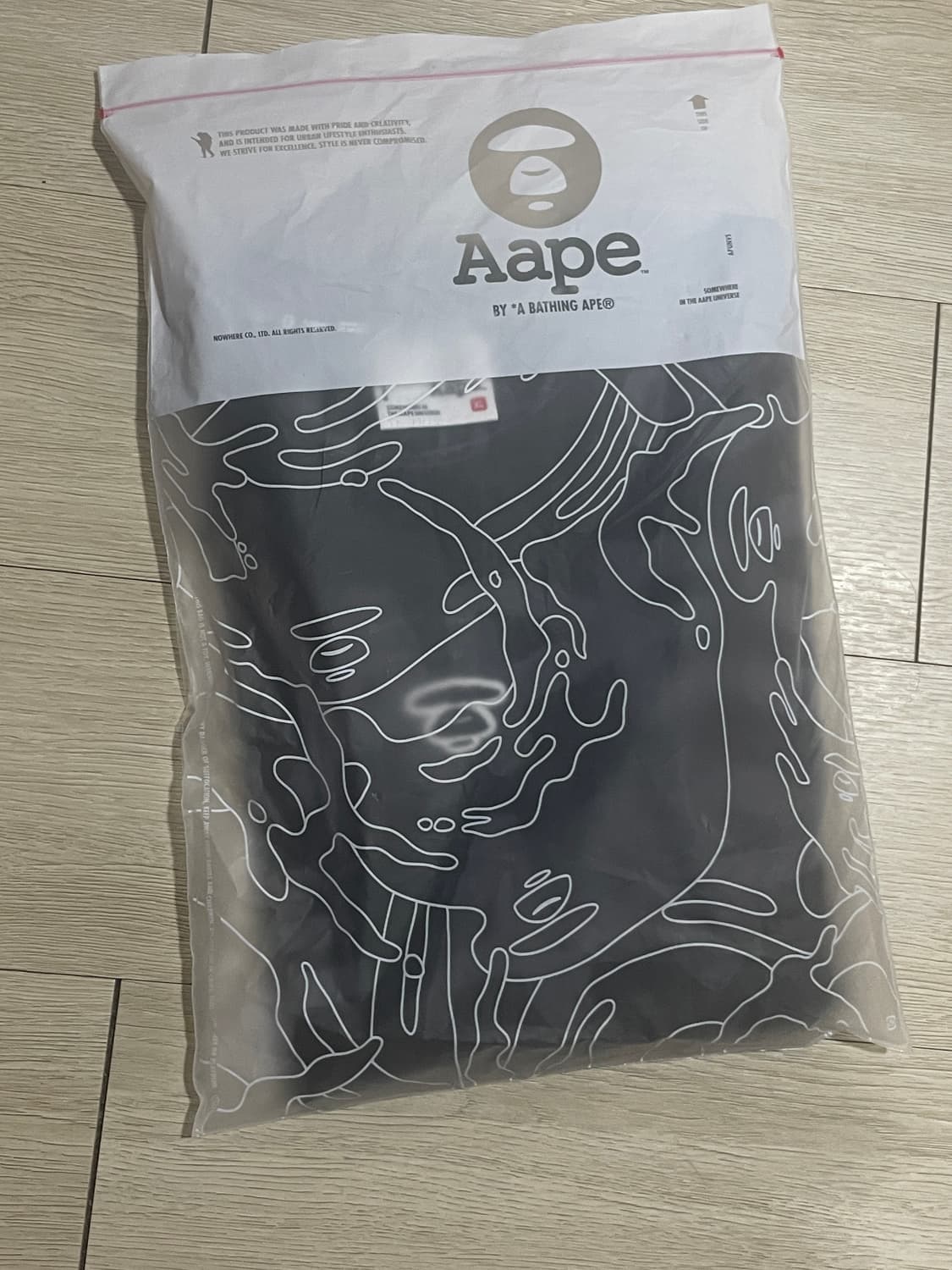 AAPE 베이프 에이프 티셔츠 블랙 (정품 새상품) 상품이미지3