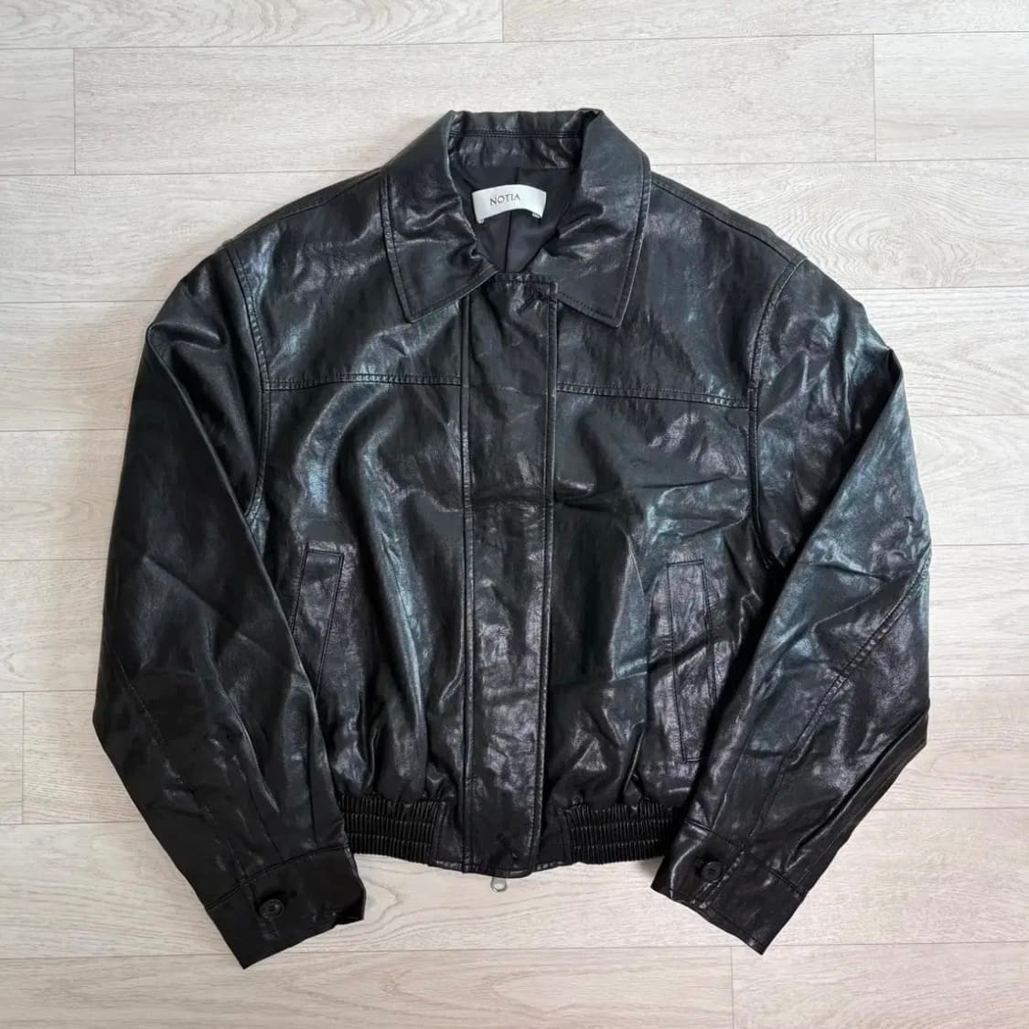 노티아 vegan leather biker blouson 상품이미지2