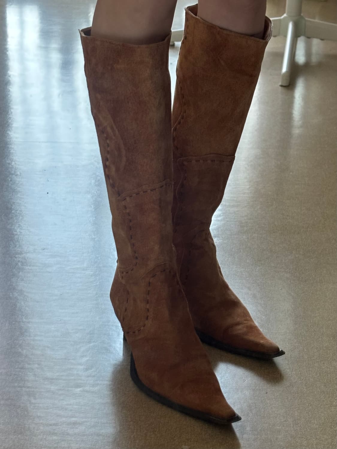 스웨이드 스틸레토 부츠 상품이미지4