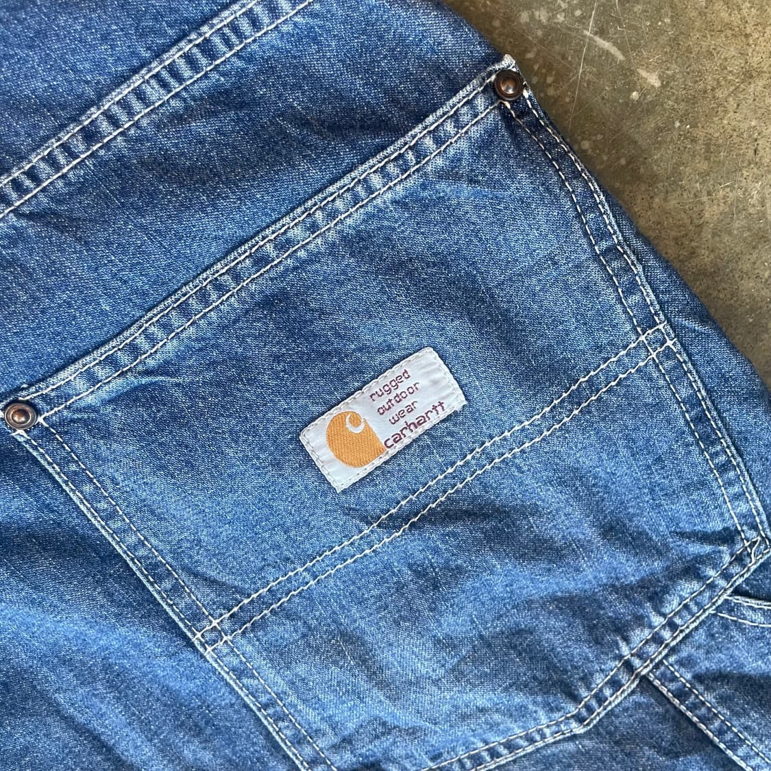 Carhartt denim half pants 상품이미지5