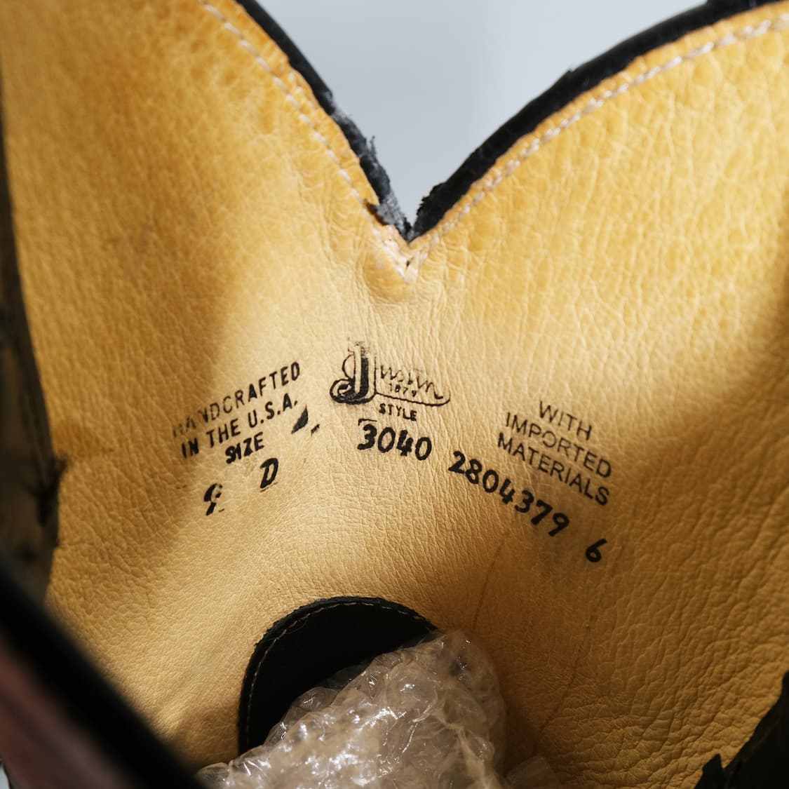 빈티지 저스틴 웨스턴 레더 부츠 9D(270)사이즈 BT27018 상품이미지10