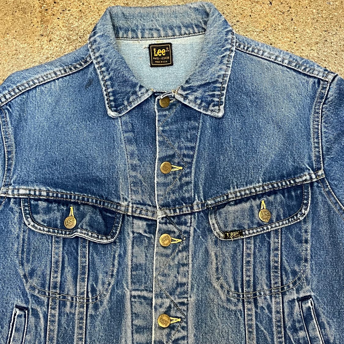 레어 90s Made in USA 빈티지 Lee 리 데님자켓 청자켓 상품이미지4