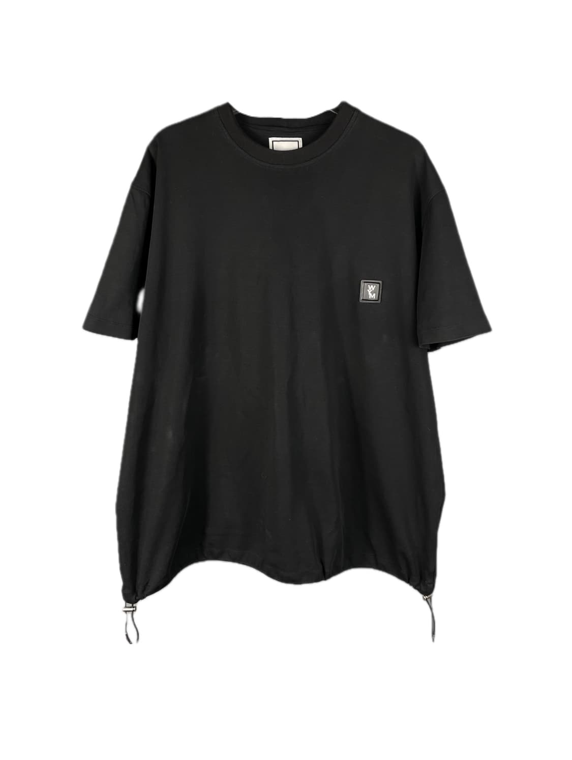 [48] 우영미 우영미 블랙 드로우스트링 반팔 티셔츠 상품이미지1