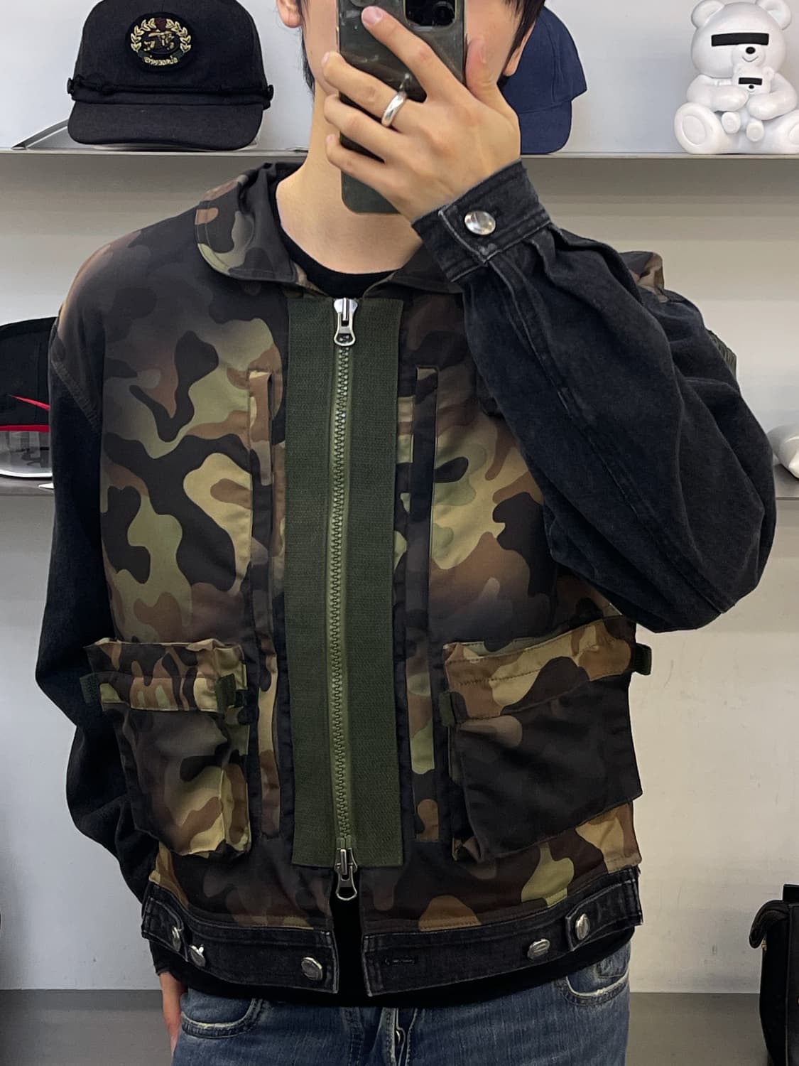 앤더슨벨 카모플라쥬 집 데님 자켓 상품이미지1