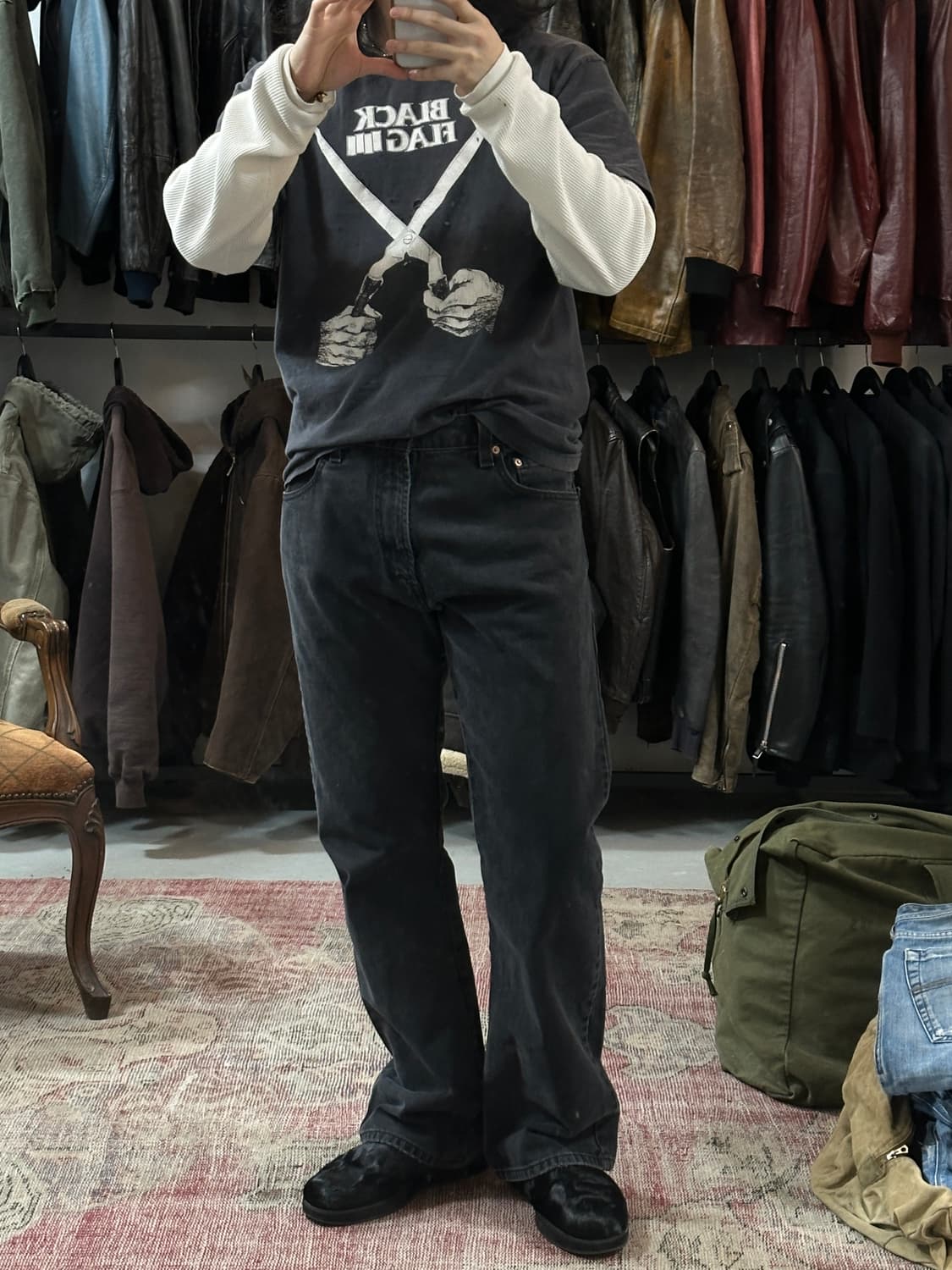 00's 리바이스 517 블랙 부츠컷 플레어진 상품이미지2