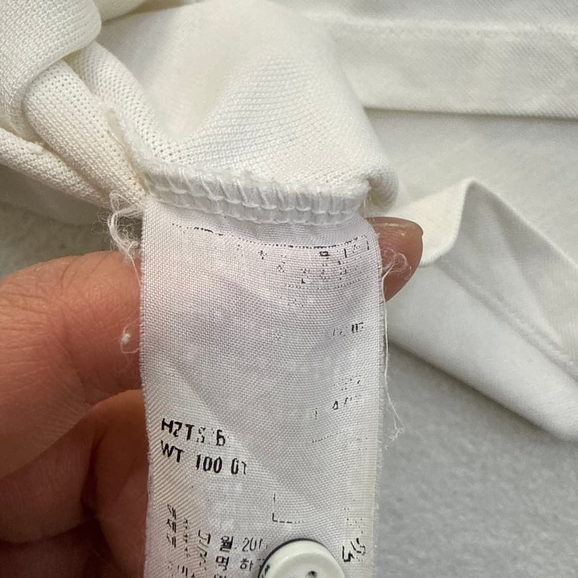 100 헤지스 배색 헨리넥 반팔 티셔츠 0326T 상품이미지4