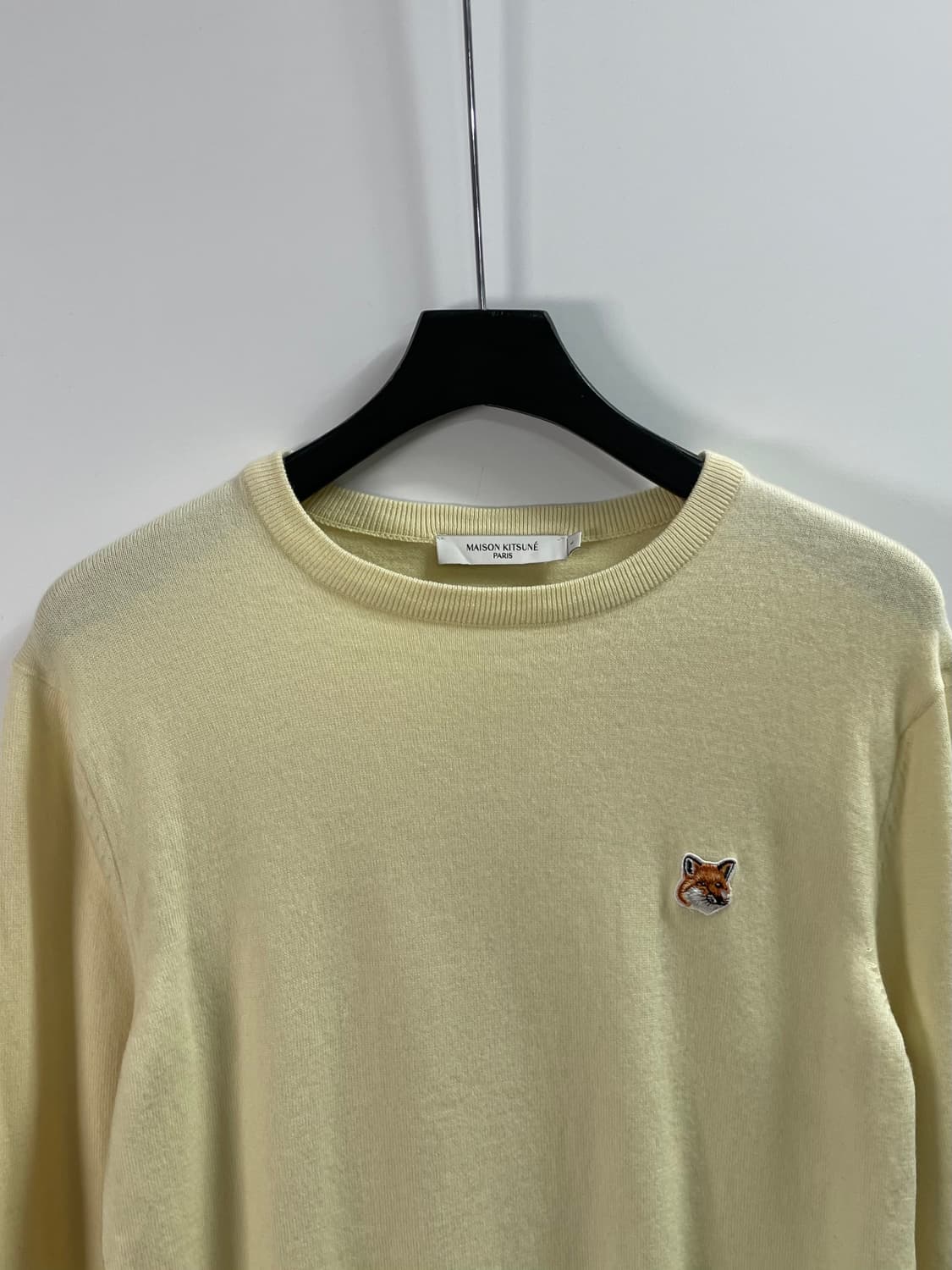 메종키츠네 폭스헤드 옐로우 니트 (on.596) 상품이미지2
