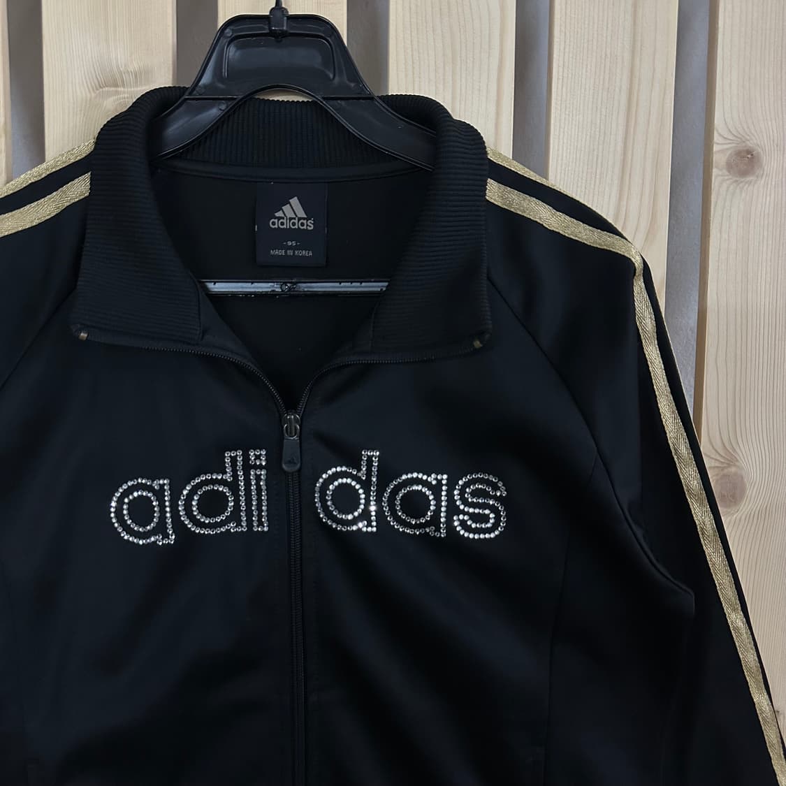 (M) 아디다스 골드 블랙 큐빅 져지 트랙탑 상품이미지4