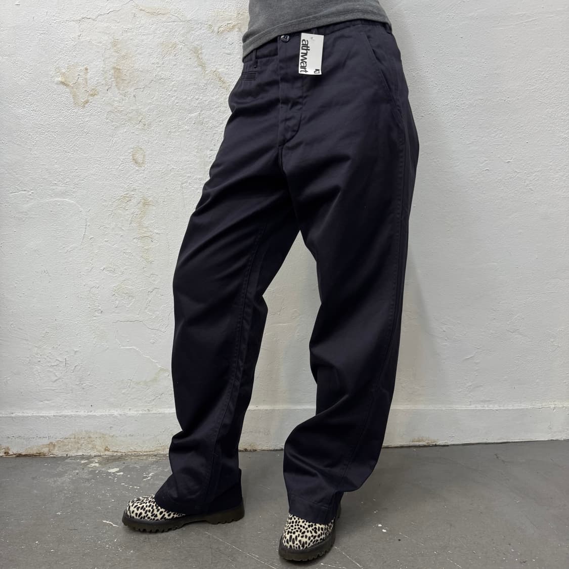 BAL 블랙컬러 5P 버튼 플라이 와이드 루즈 치노 팬츠 상품이미지2