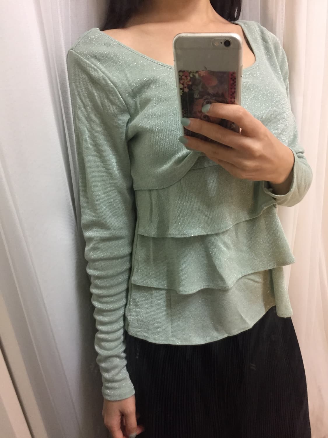 반짝이 블라우스 탑 상품이미지5