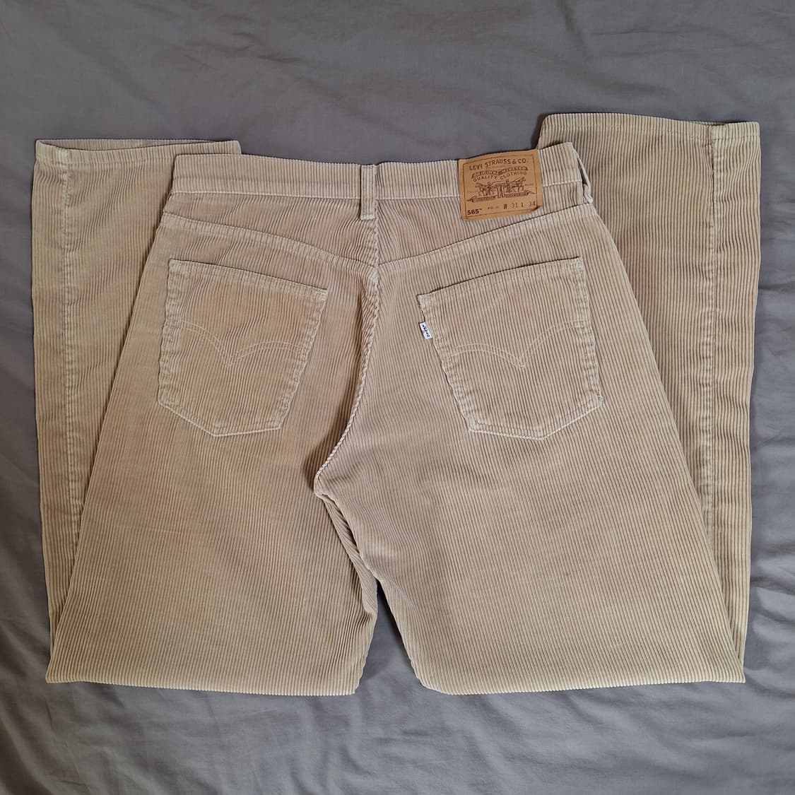 90s 빈티지리바이스 565 코듀로이 베이지 상품이미지1