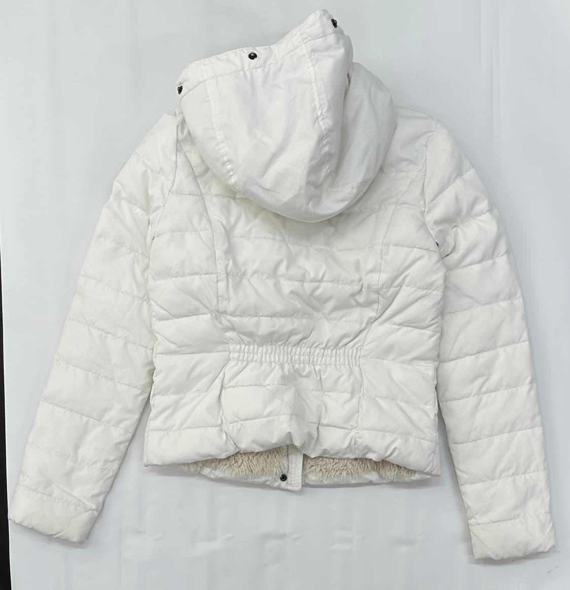 아베크롬비 허리라인 경량 패딩 화이트 러블리 갸루 빈티지 양털 그런지 상품이미지4