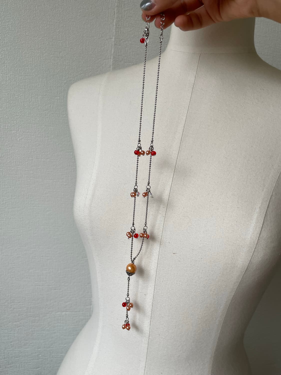 red pearl fruit necklace 상품이미지3