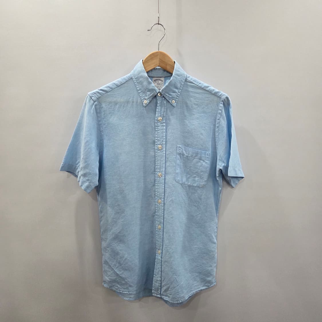 브룩스브라더스 버튼다운 린넨 반팔셔츠 S  상품이미지1