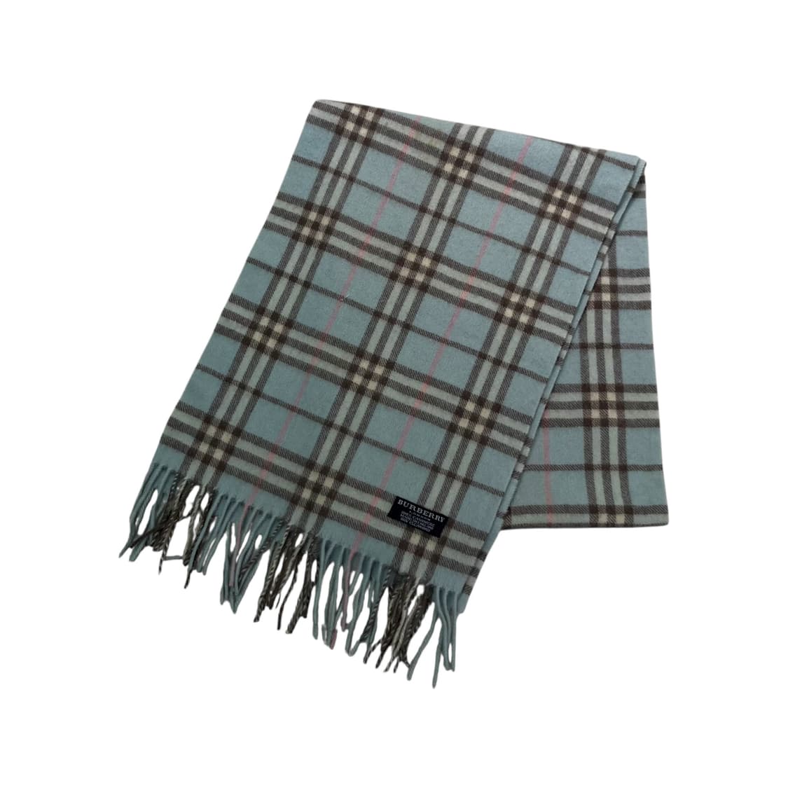 버버리 노바체크 스카이블루 캐시미어 머플러 상품이미지2