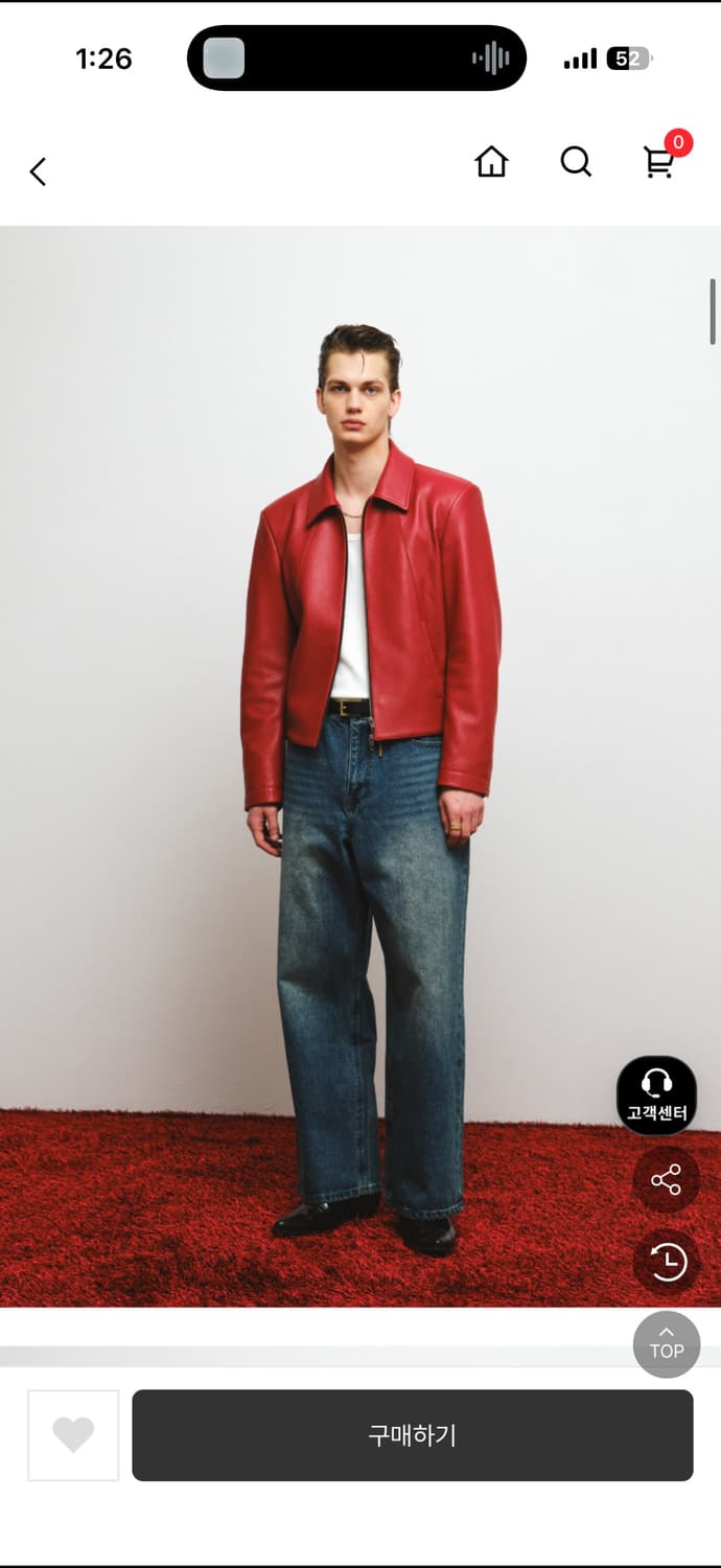 노이어 고트레더자켓 레드 상품이미지1