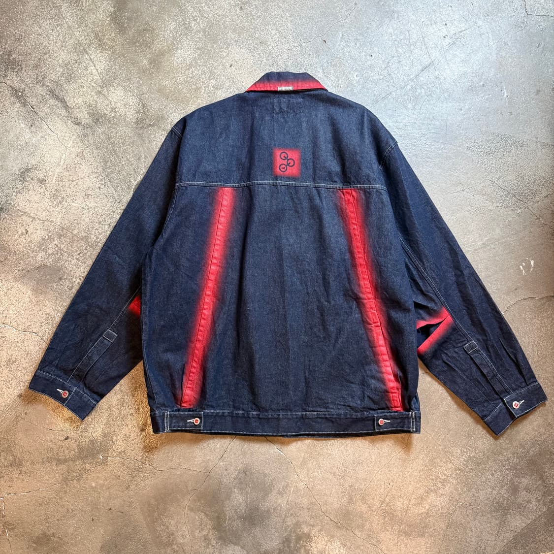 빈티지 오버핏 페인팅 데님 자켓 상품이미지4