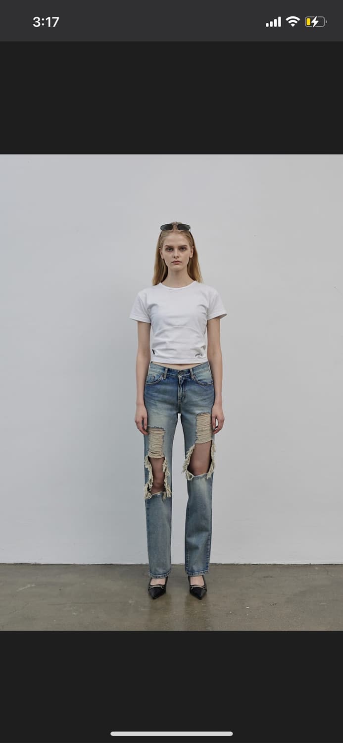 보헤미안서울 distressed denim pants 상품이미지1