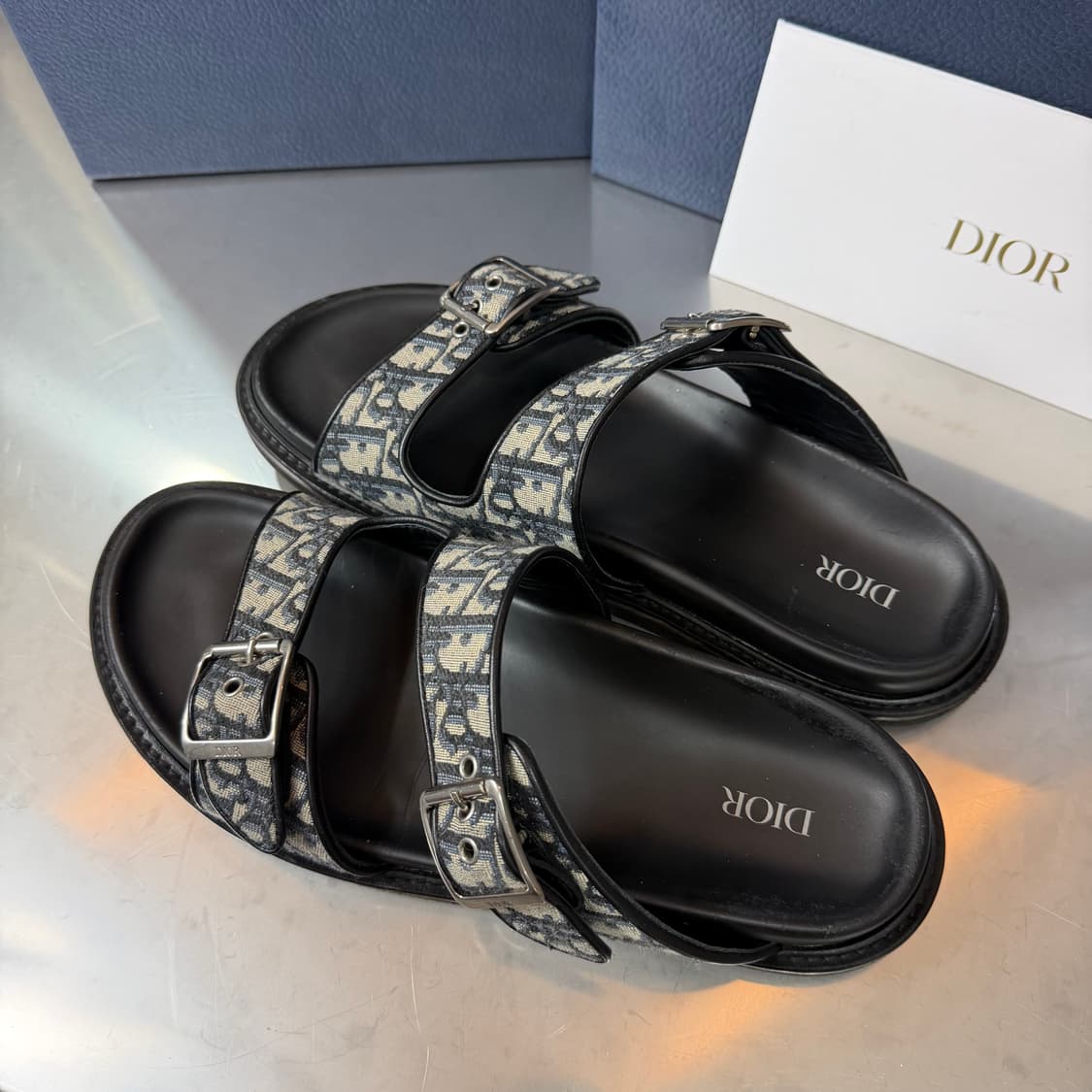 [리오브] 디올 오블리크 아쿠아 스트랩 샌들 슬리퍼 상품이미지2