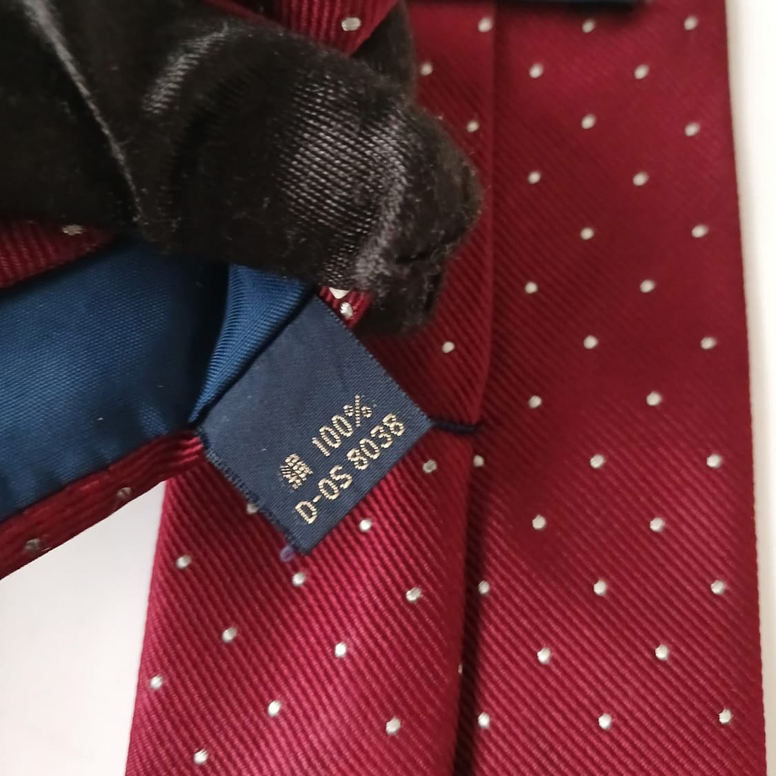 히시야 실크 레드 도트 패턴 슬림 넥타이 7.9cm A+등급 A19513 상품이미지9