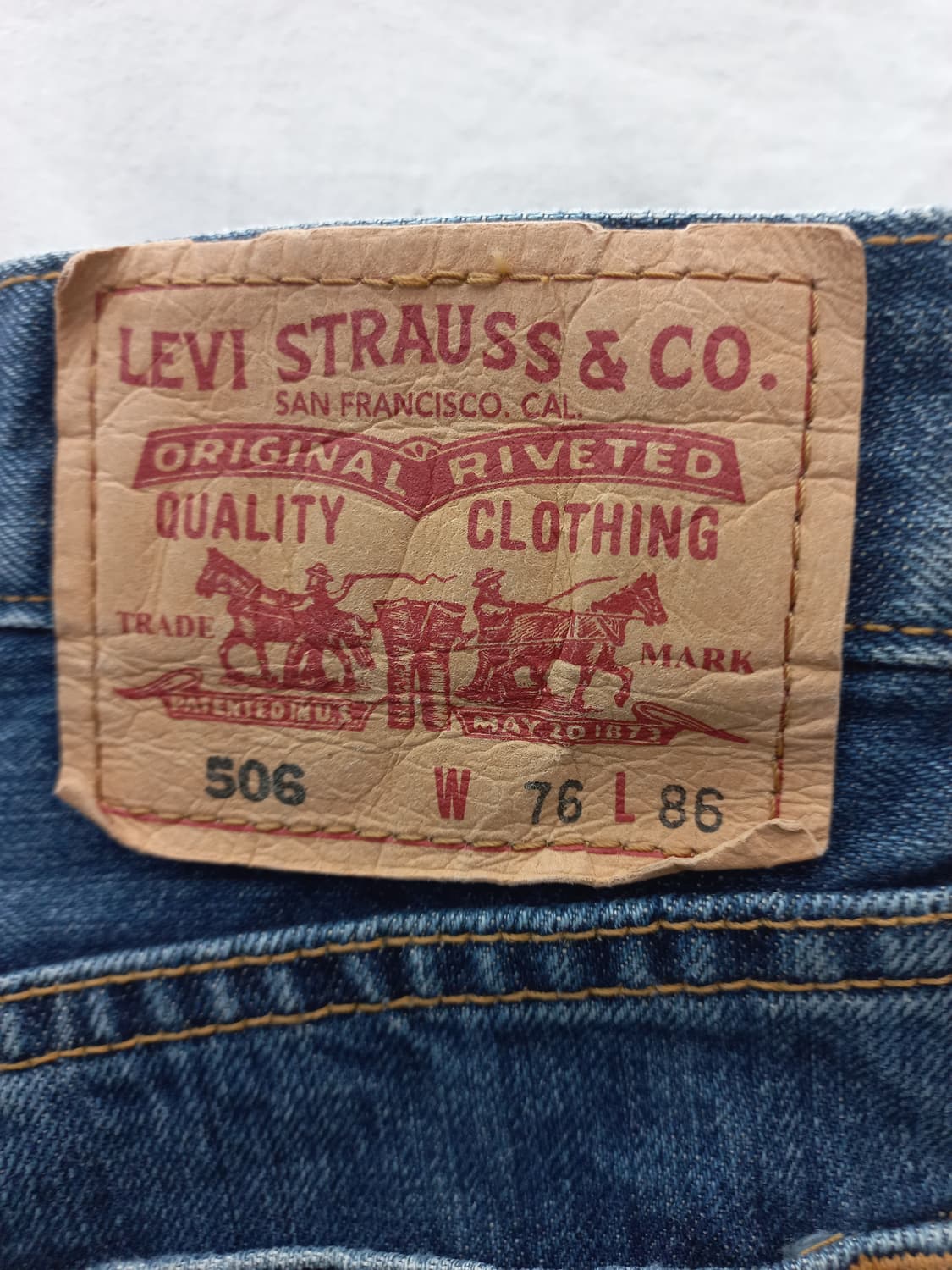 리바이스 506 청바지 W76 L86 (허리 28) 상품이미지1