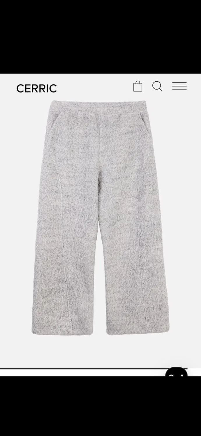 세릭 헤어리 와이드 팬츠 그레이 상품이미지3