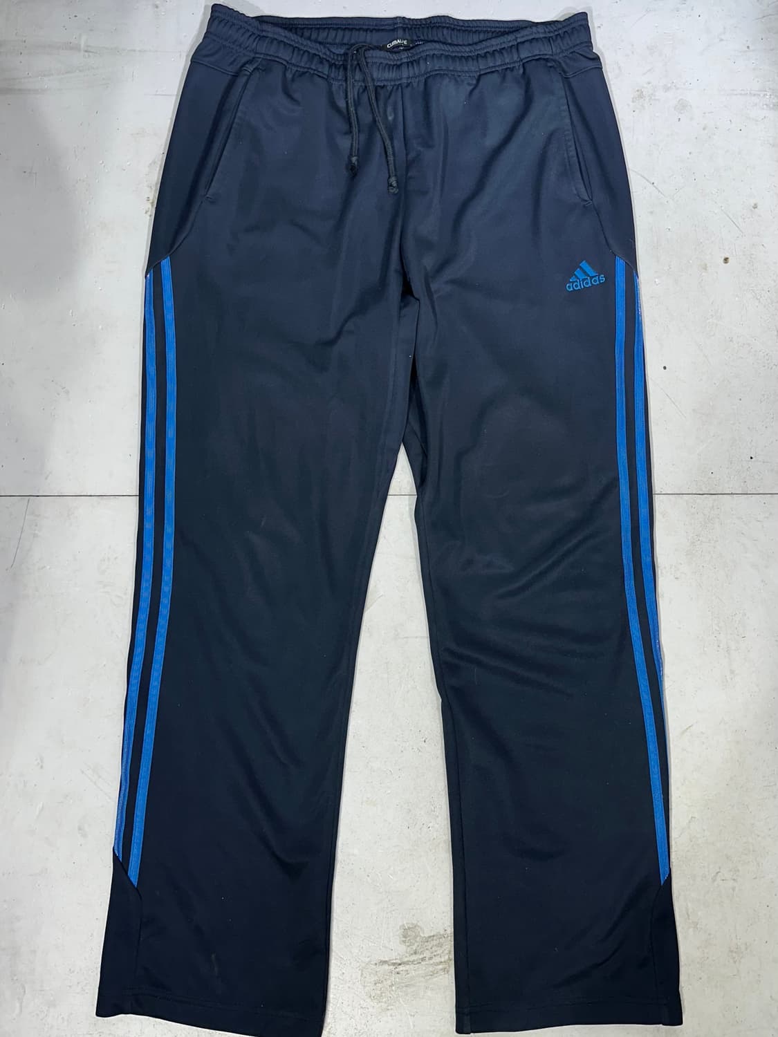 아디다스 와이드 네이비 블루 삼선 트레이닝 팬츠 추리닝 바지 L  상품이미지4