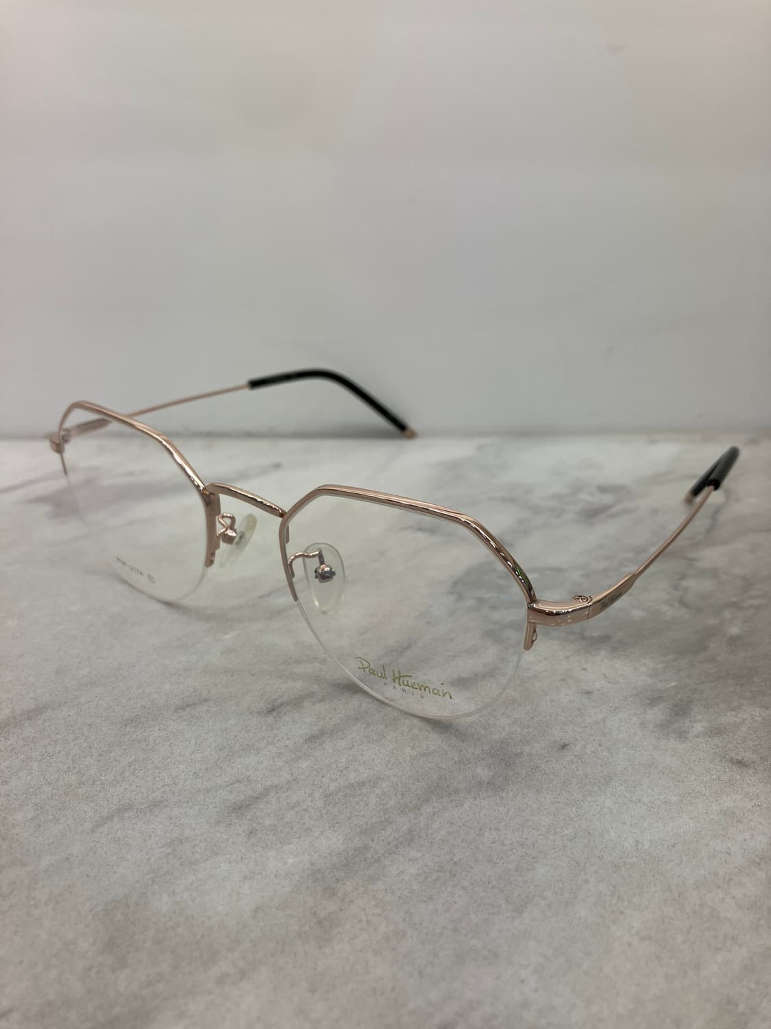 B41 폴 휴먼 Paul Hueman 로즈골드 라운드 반무테 안경 상품이미지9