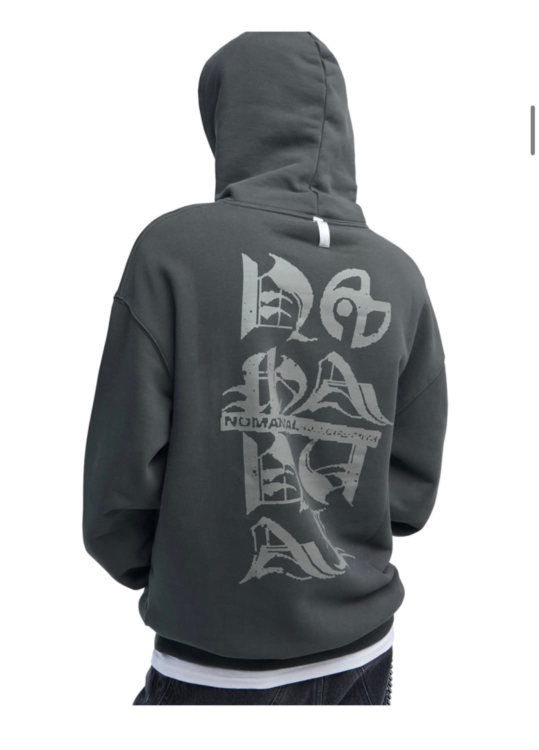 (L) 노매뉴얼 BLACK LETTER HOODIE 후드티 판매 상품이미지1