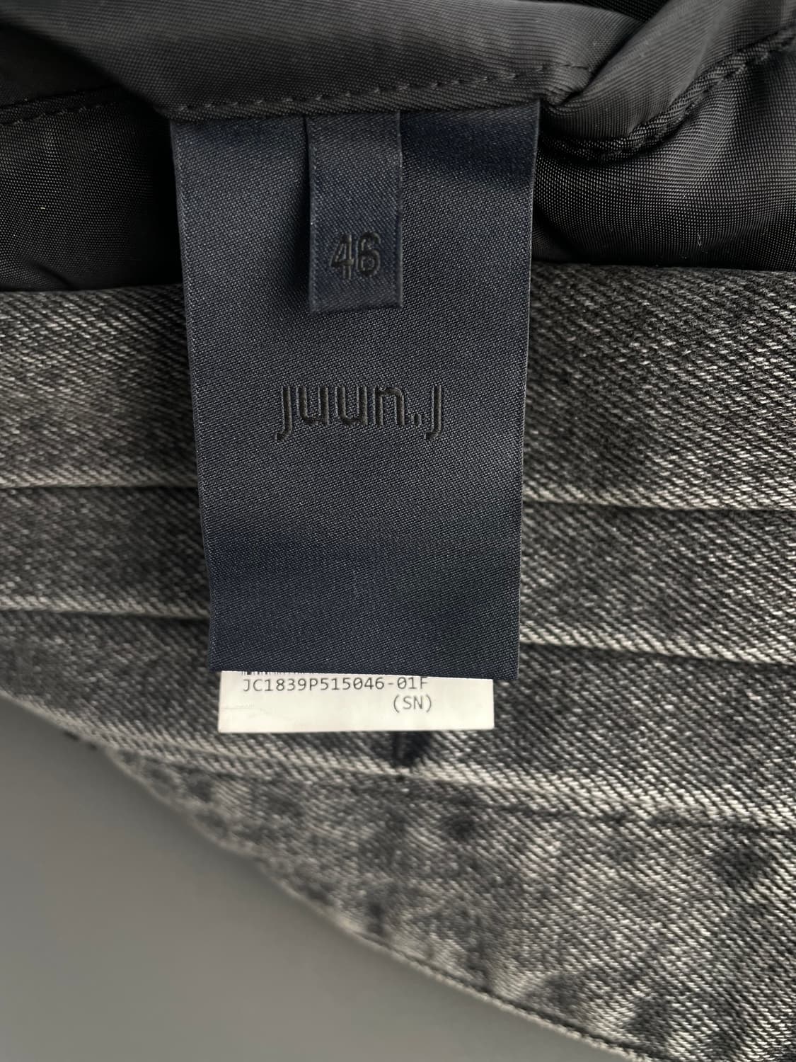 [46] 준지 흑청 데님 트러커 레이어드 MA-1 항공 점퍼 상품이미지9