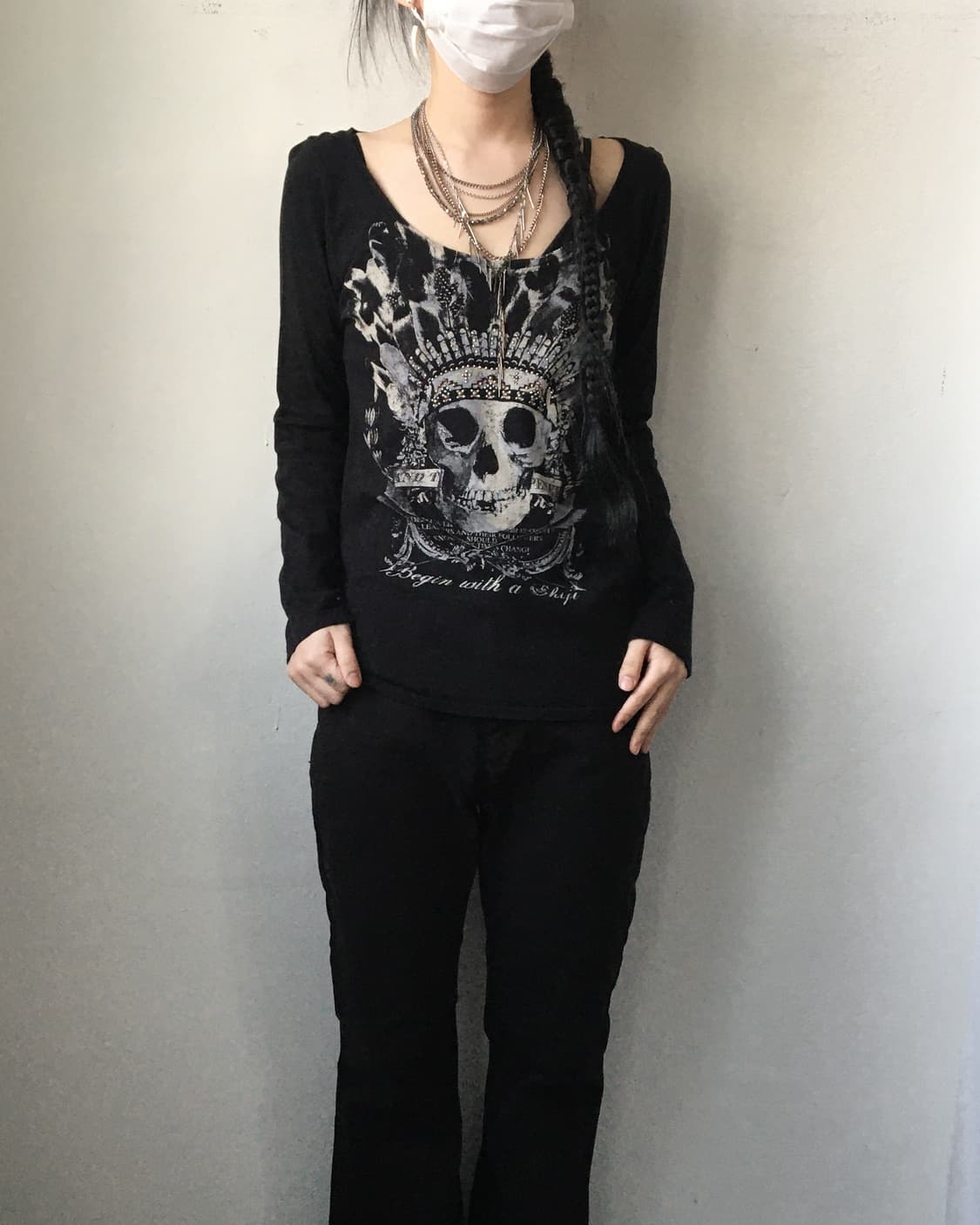 Skull printing sleeve 상품이미지1