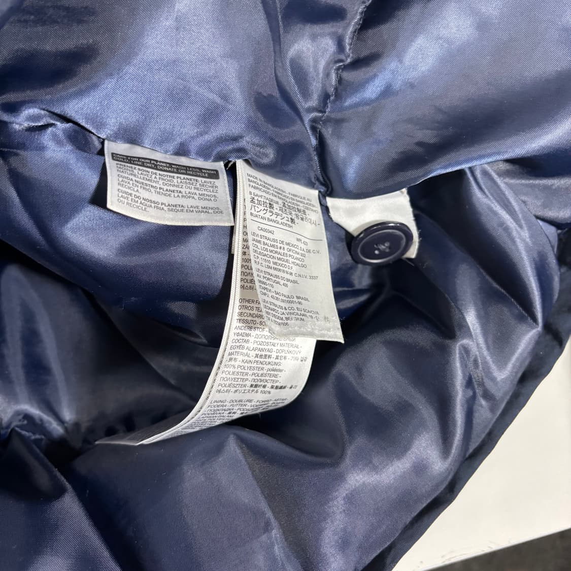 우먼S-M 리바이스 다크네이비 N3B 후드 야상패딩점퍼 상품이미지4