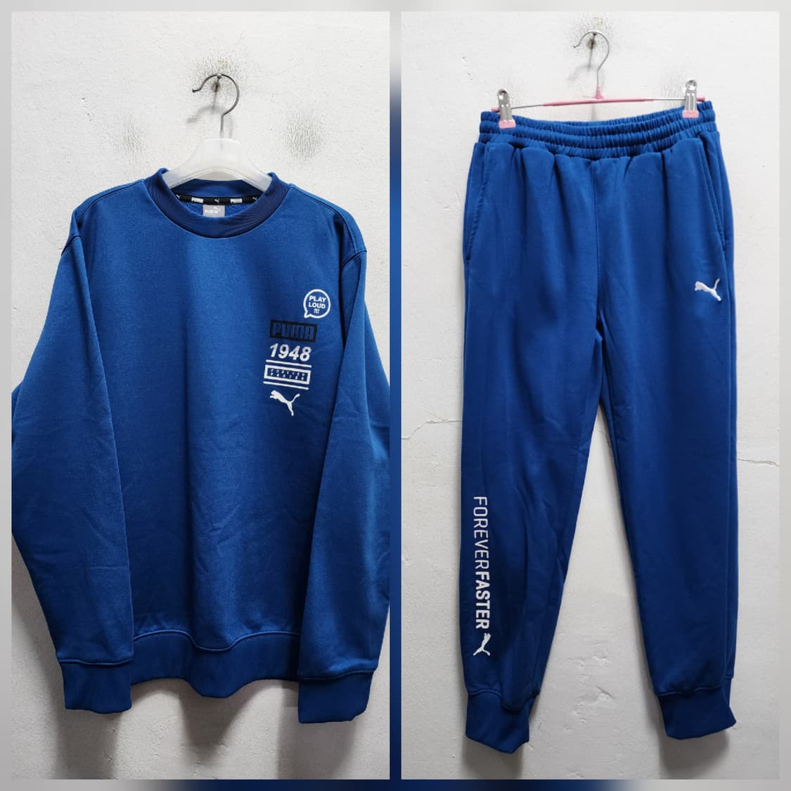 푸마 기모 블루 트레이닝복 세트  상품이미지1