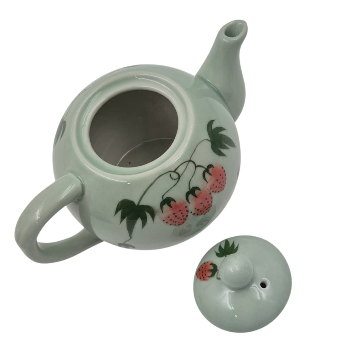 80s 아리타 수묵화 딸기 옥 청자 티타임 1세트 상품이미지6