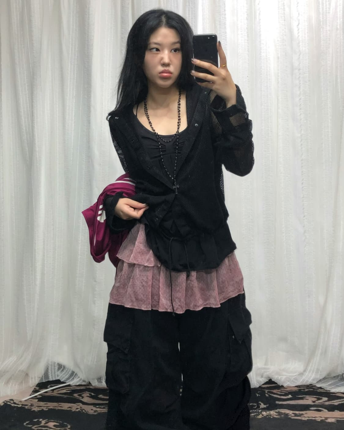  아디다스 딥 핑크 트랙 져지 세트 상품이미지3