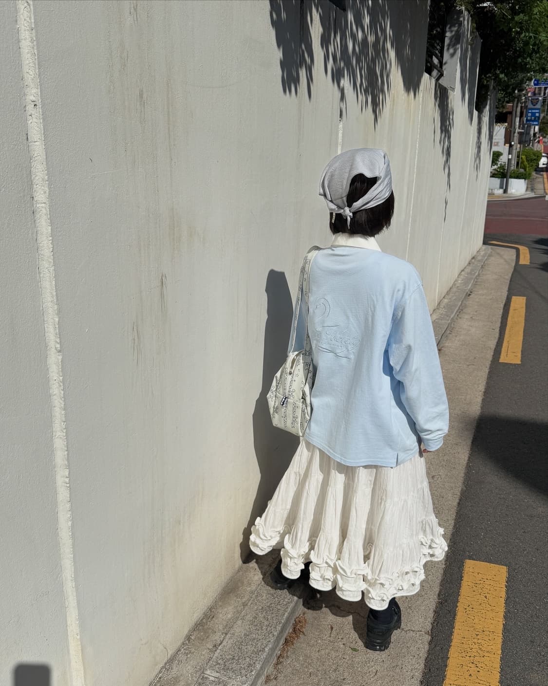 Middle frill skirt - white 상품이미지2