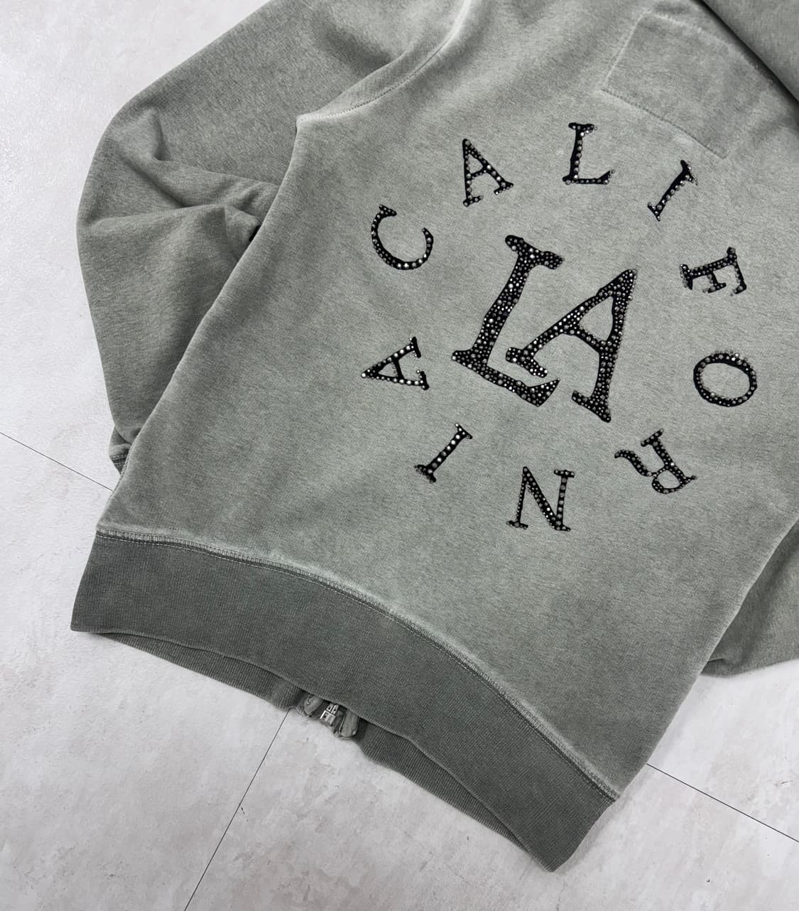 •트루릴리전 Y2K 대장급 빈티지 워싱 후드집업 (딱붙핏) 상품이미지9