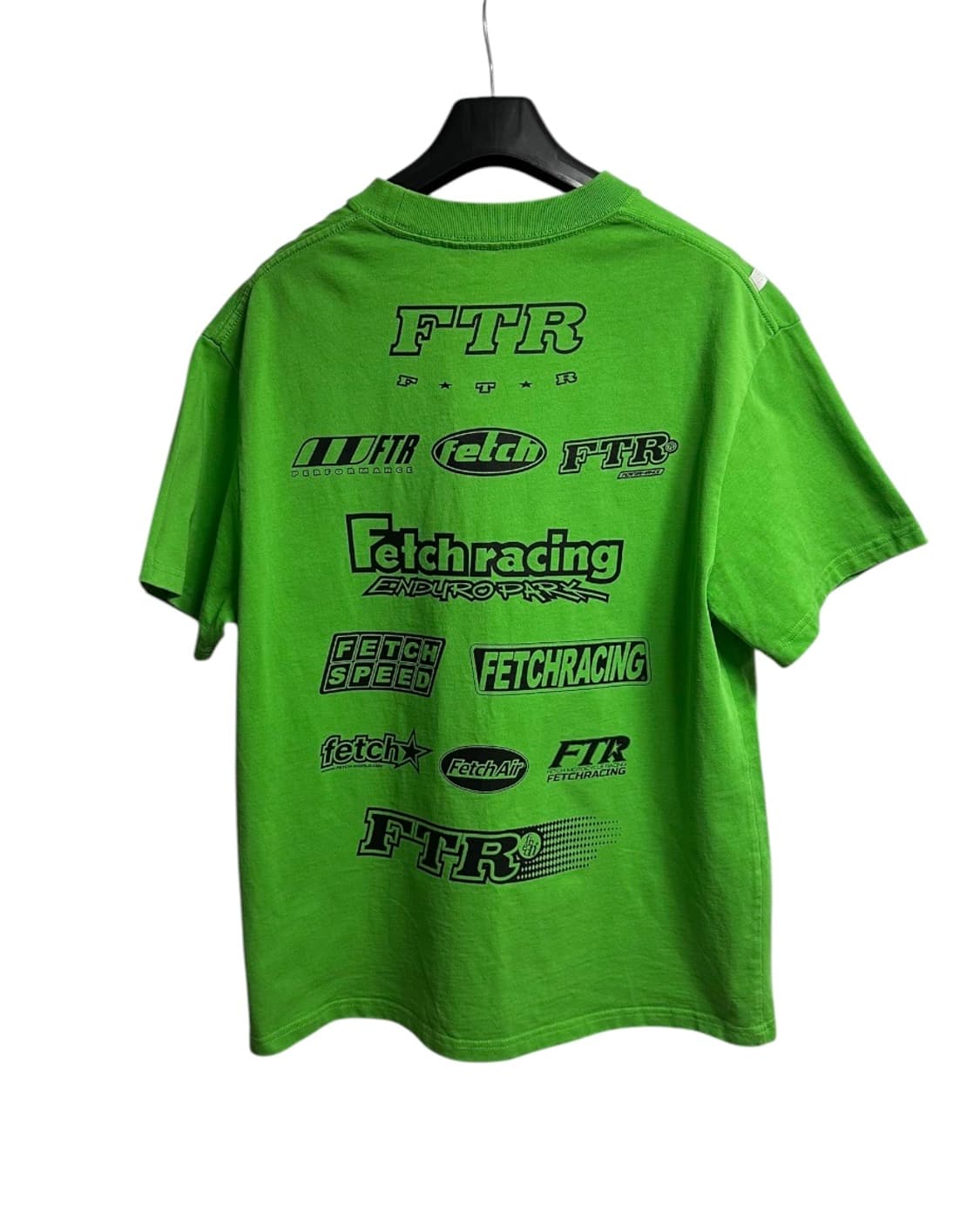 페치(fetch) 오버핏 레이싱 반팔티셔츠 그린 M size 상품이미지1