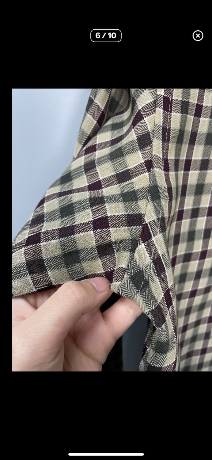 입생로랑 브라운 체크 셔츠 A2474 상품이미지6