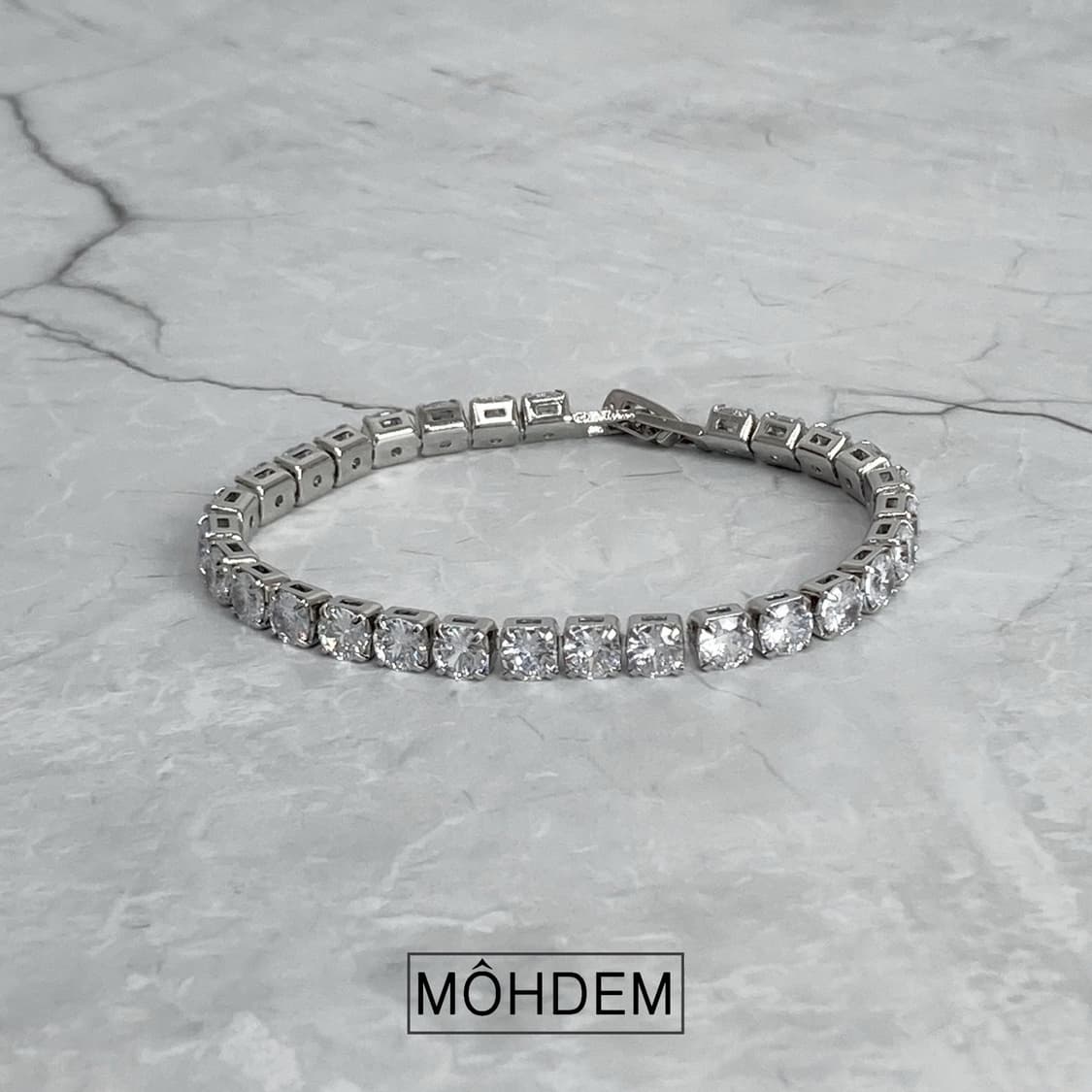 [Unisex]쉐론 테니스 다이아 팔찌 상품이미지2