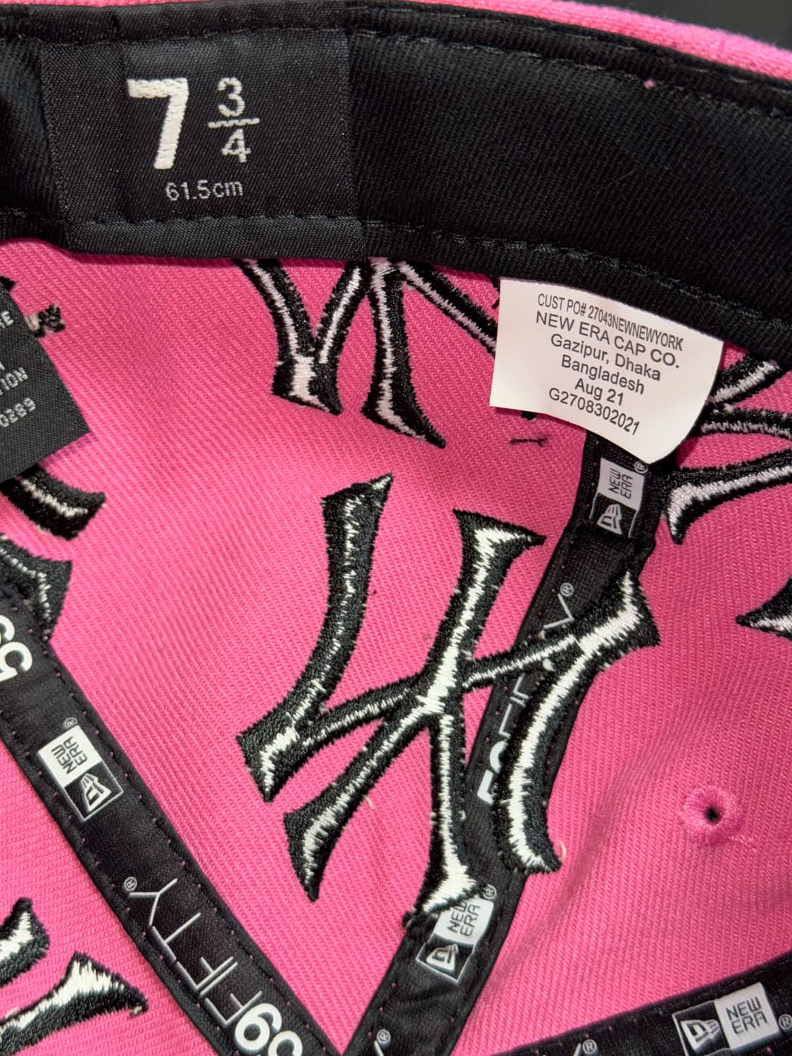 [734] 21FW 슈프림x뉴옥 양키스 박스로고 뉴에라 핑크 상품이미지8