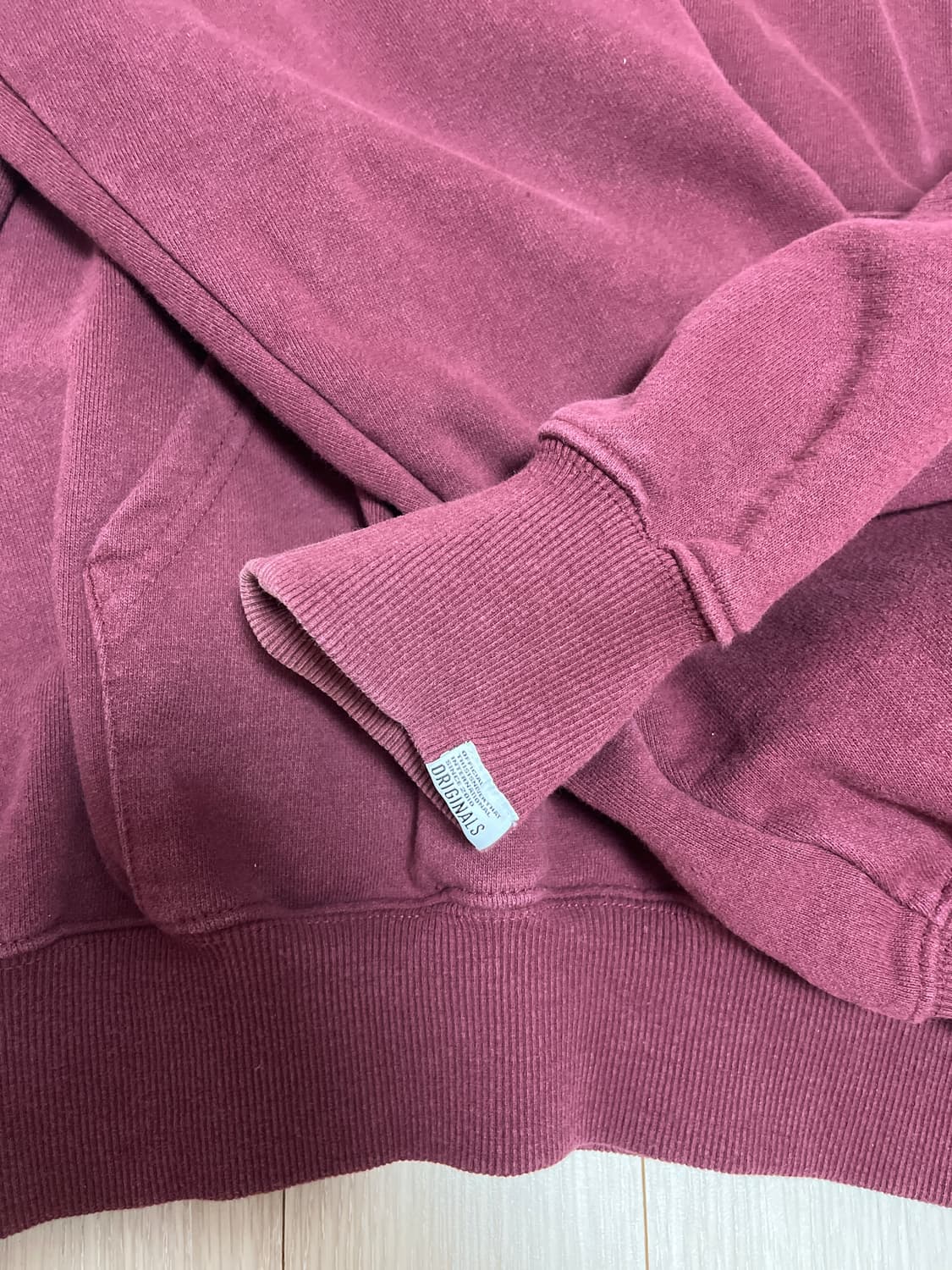 디스이즈네버댓 버건디 후드티 M (기모 있음) 상품이미지3