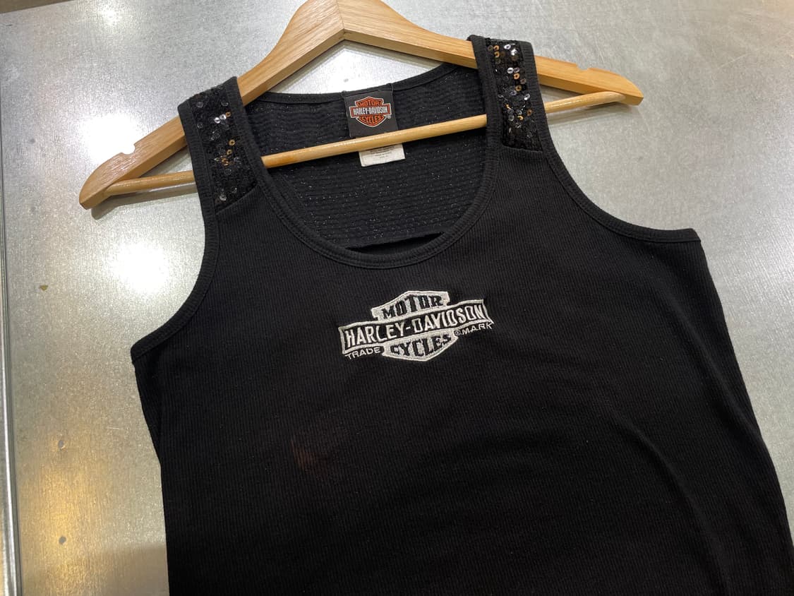 (XL) Harley Davidson 할리 자수 슬리브리스 나시 상품이미지7