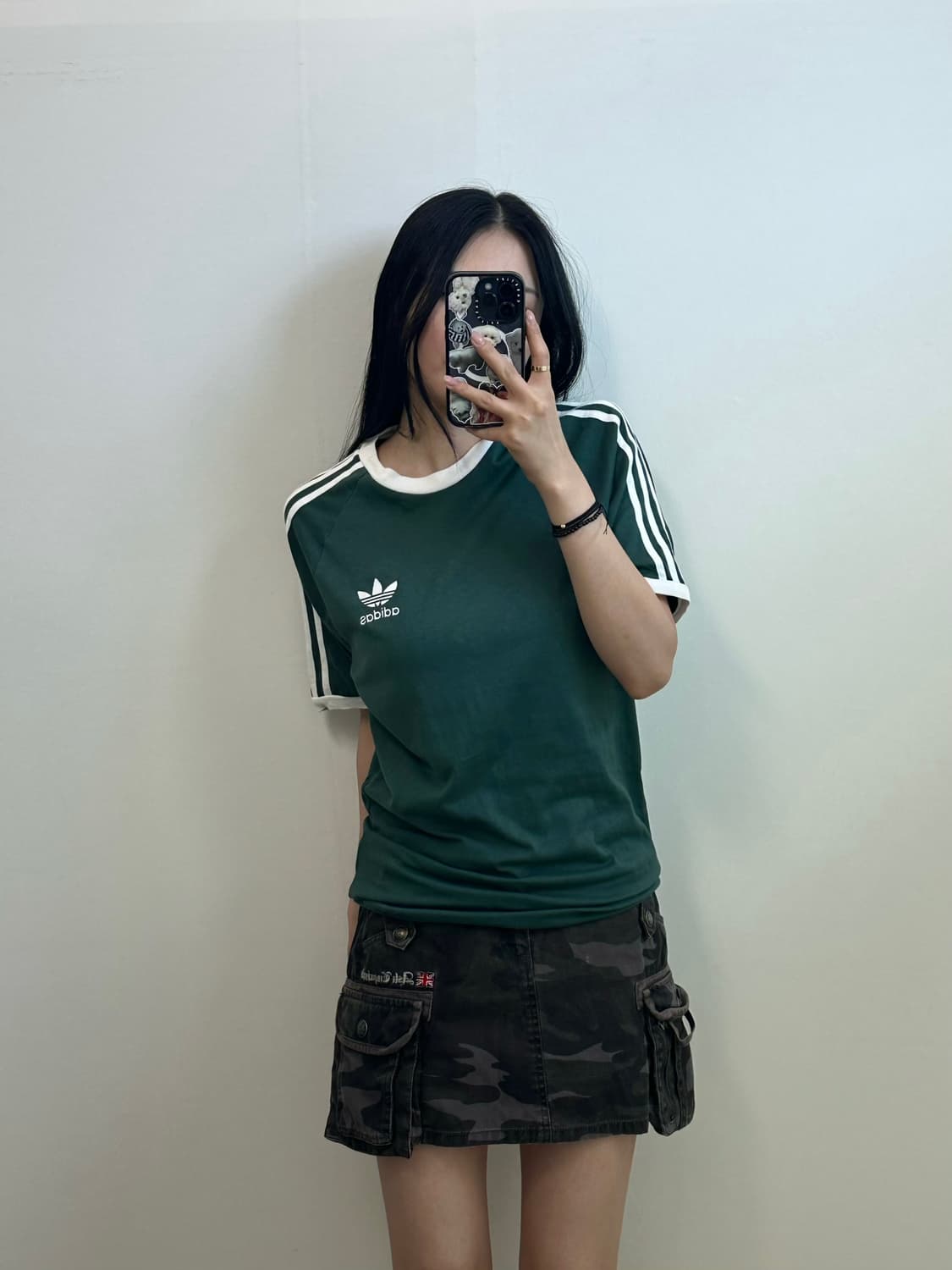 아디다스 3s 그린 반팔 링거 티셔츠 상품이미지1