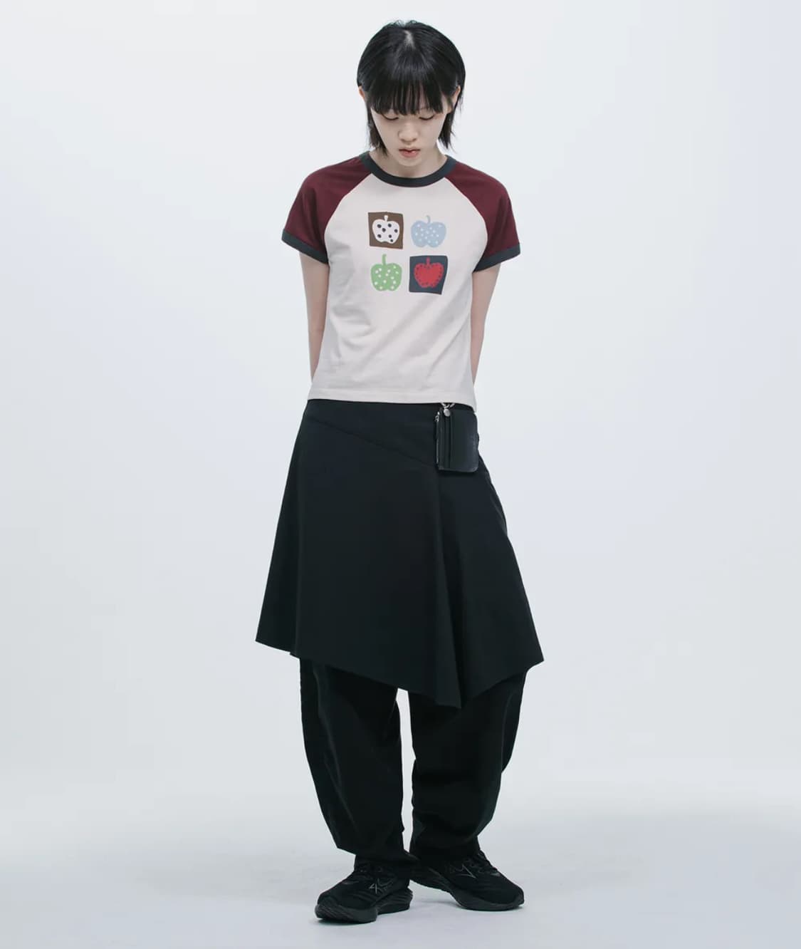 오헤시오 ASYMMETRIC FLARE SKIRT 상품이미지2